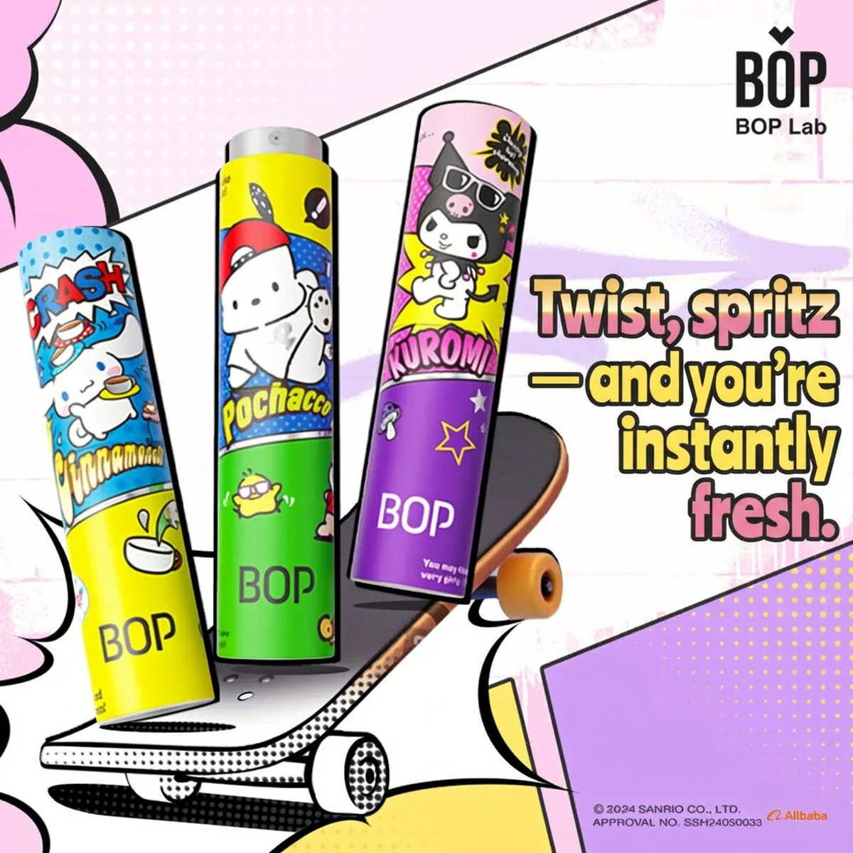 BOP x Pochacco Collaboration Mouth Spray Oolong Ice - 8ml - Image 2