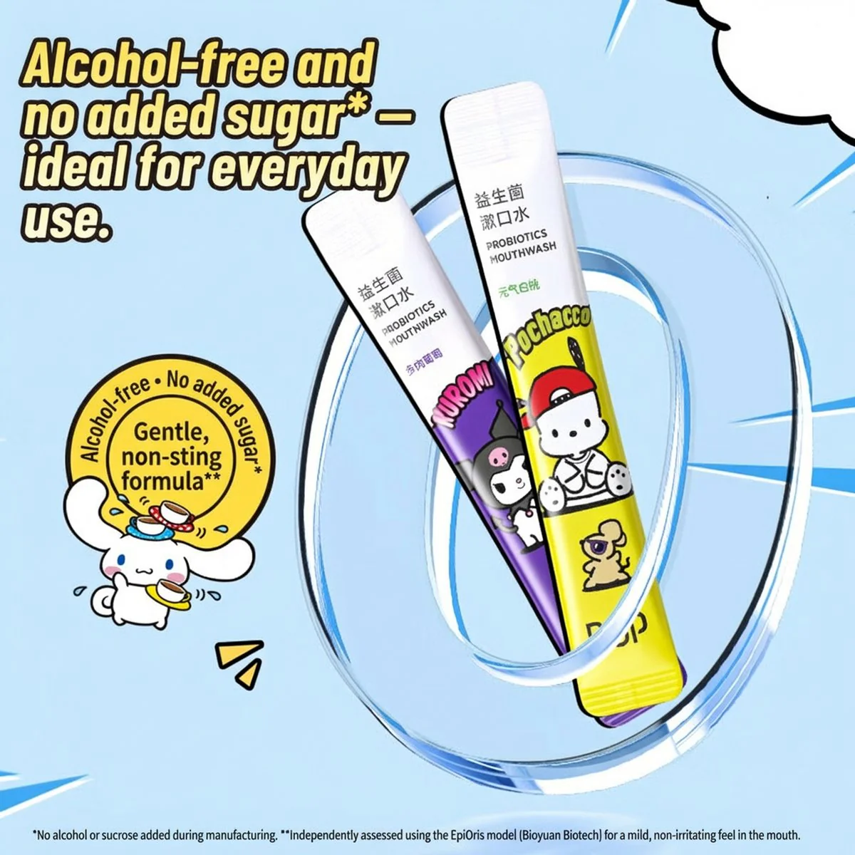 BOP x Sanrio Probiotics Mouthwash Mixed Fruit Flavor - 15 Sachets - Image 3