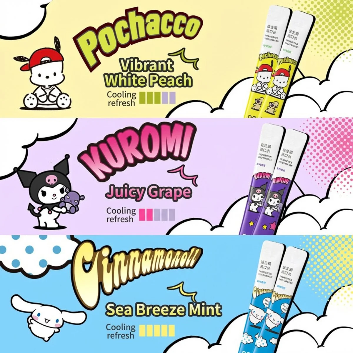 BOP x Sanrio Probiotics Mouthwash Mixed Fruit Flavor - 15 Sachets - Image 4
