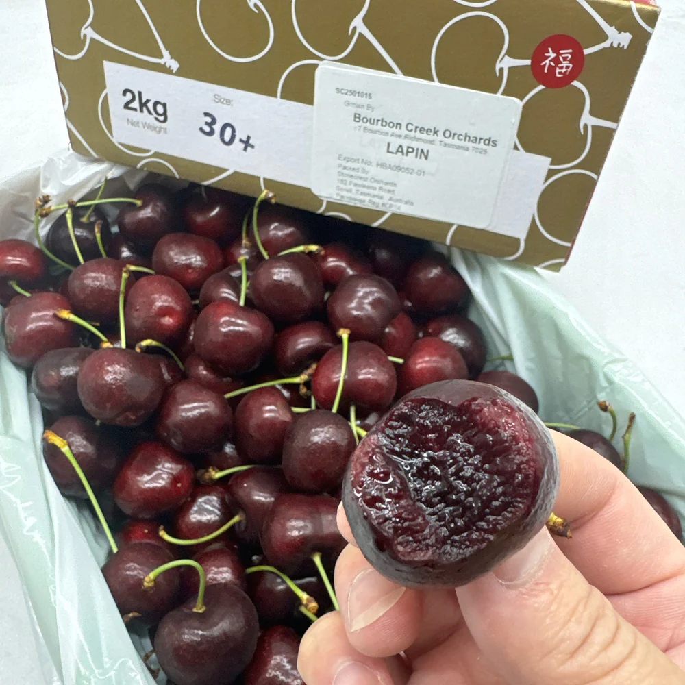 Bourbon Creek Lapin Cherries Gift Box 30mm+ - 2kg - Image 2