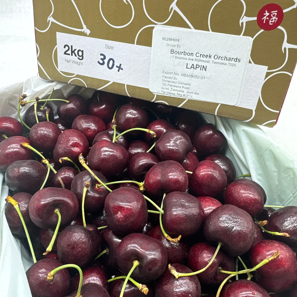 Bourbon Creek Lapin Cherries Gift Box 30mm+ - 2kg - Image 4