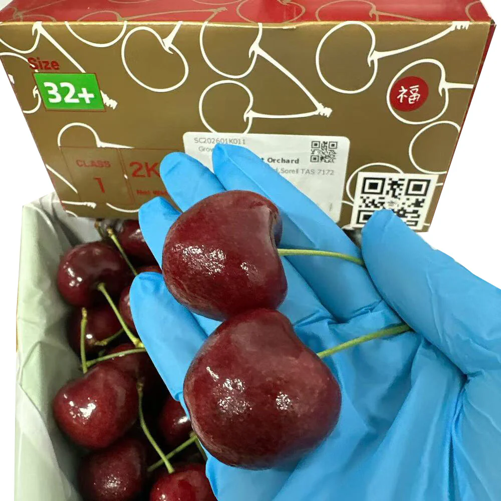 Bourbon Creek Orchards Tasmanian Lapin Cherries Gift Box 32mm+ 2kg - Image 3
