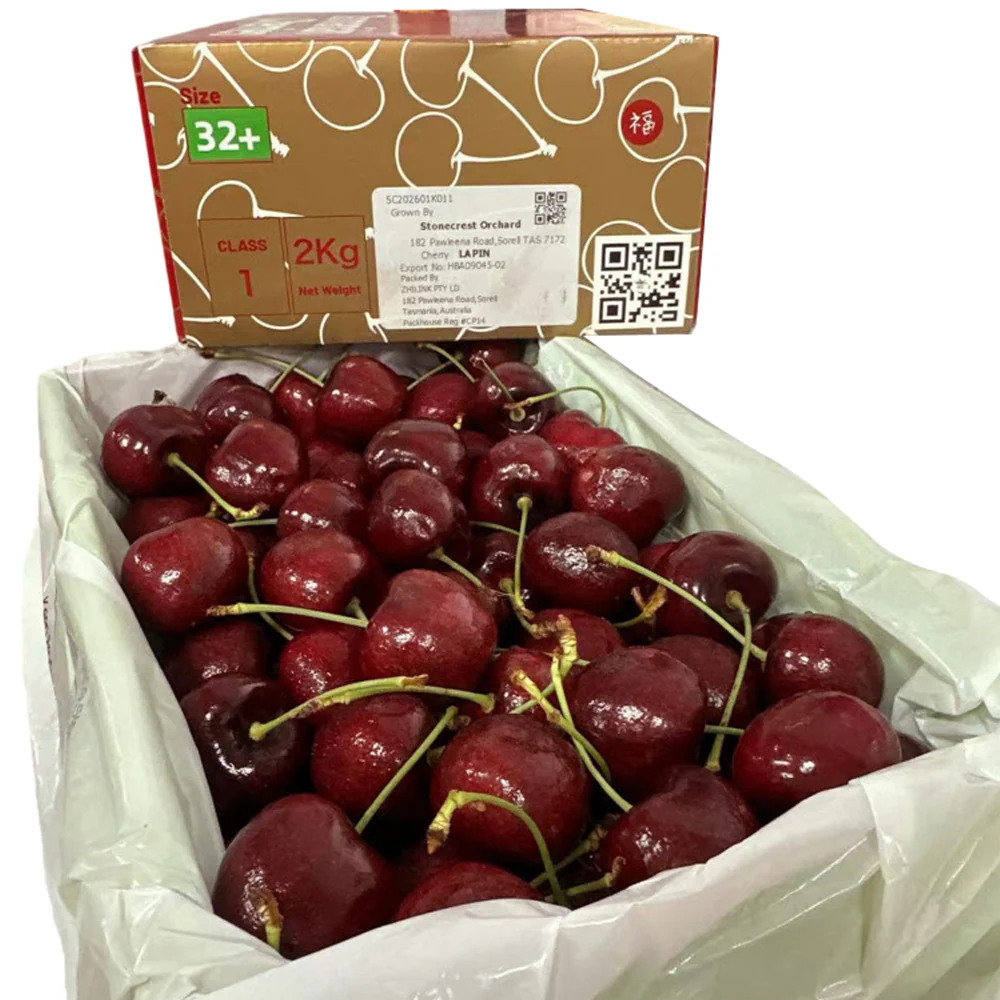 Bourbon Creek Orchards Tasmanian Lapin Cherries Gift Box 32mm+ 2kg - Image 5
