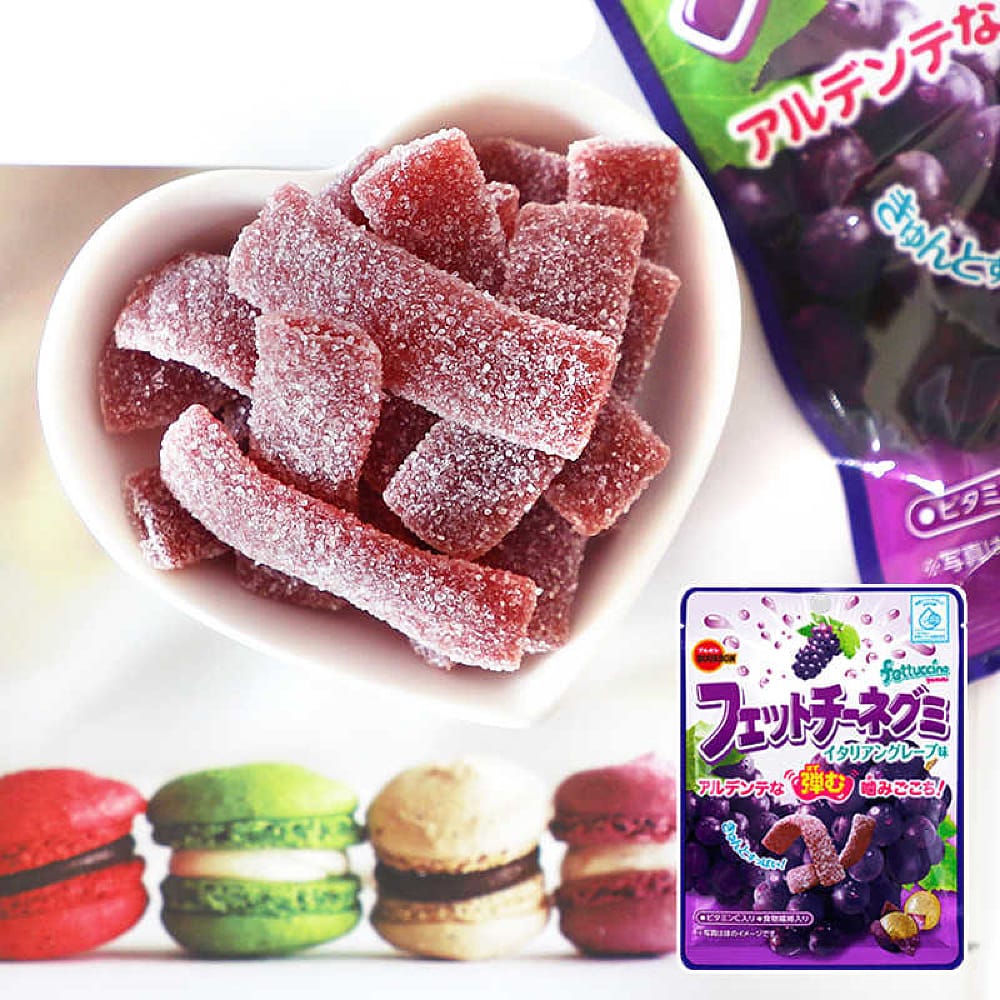 Bourbon Fettuccine Gummi Italian Grape Flavor - 50g - Image 2