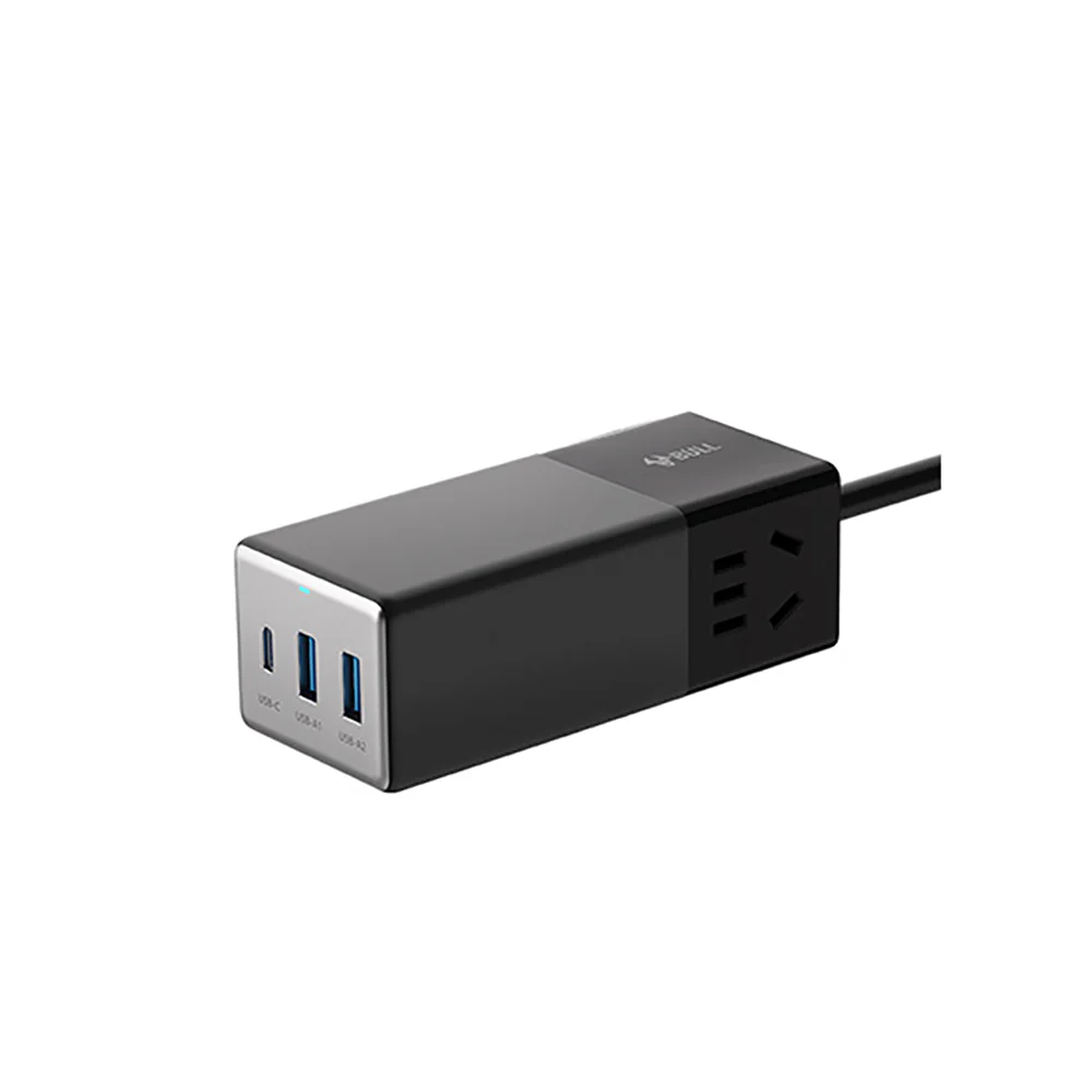 Bull 20W Portable Power Strip - Pebble Gray, 1.5m - Image 3