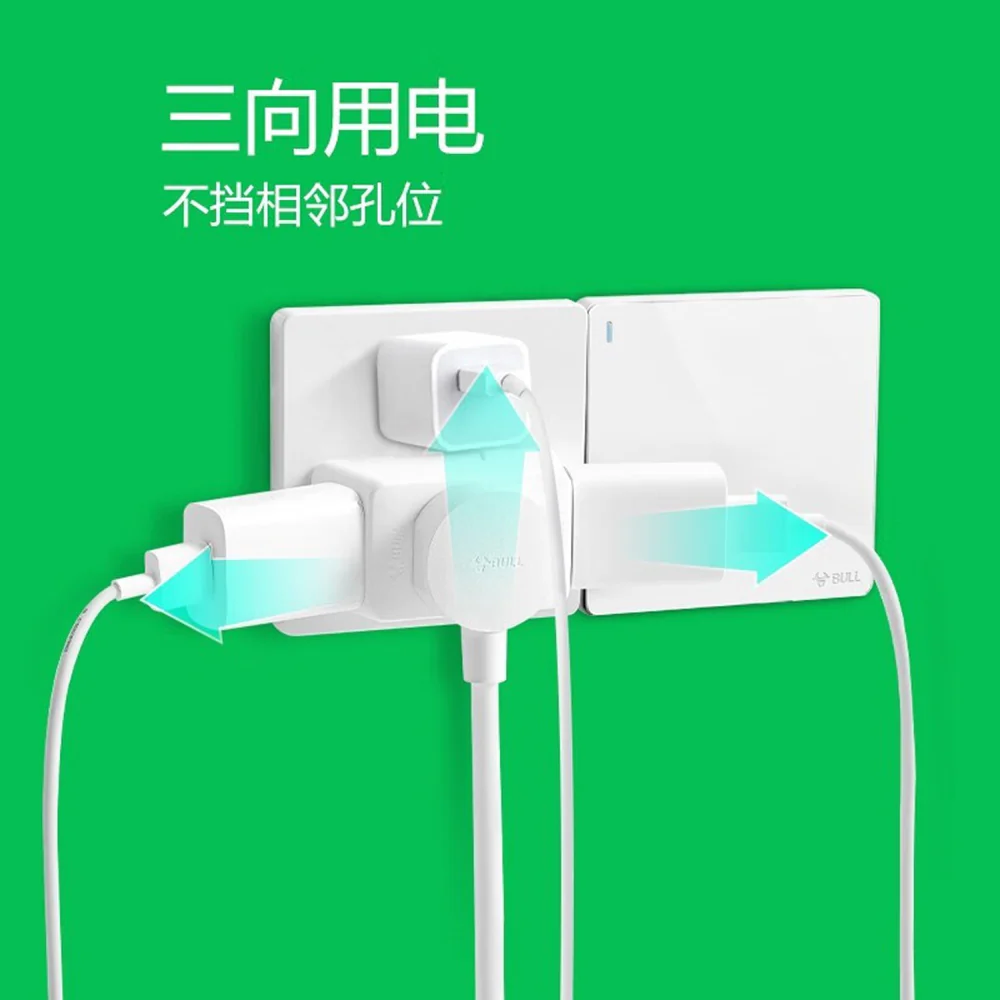 Bull Brand 3-Outlet Wireless Converter Socket GN-A221 - White - Image 3