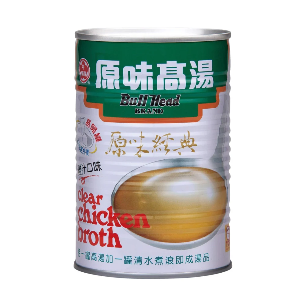 Bull Head Clear Chicken Broth 411ml - Canned Chicken Stock