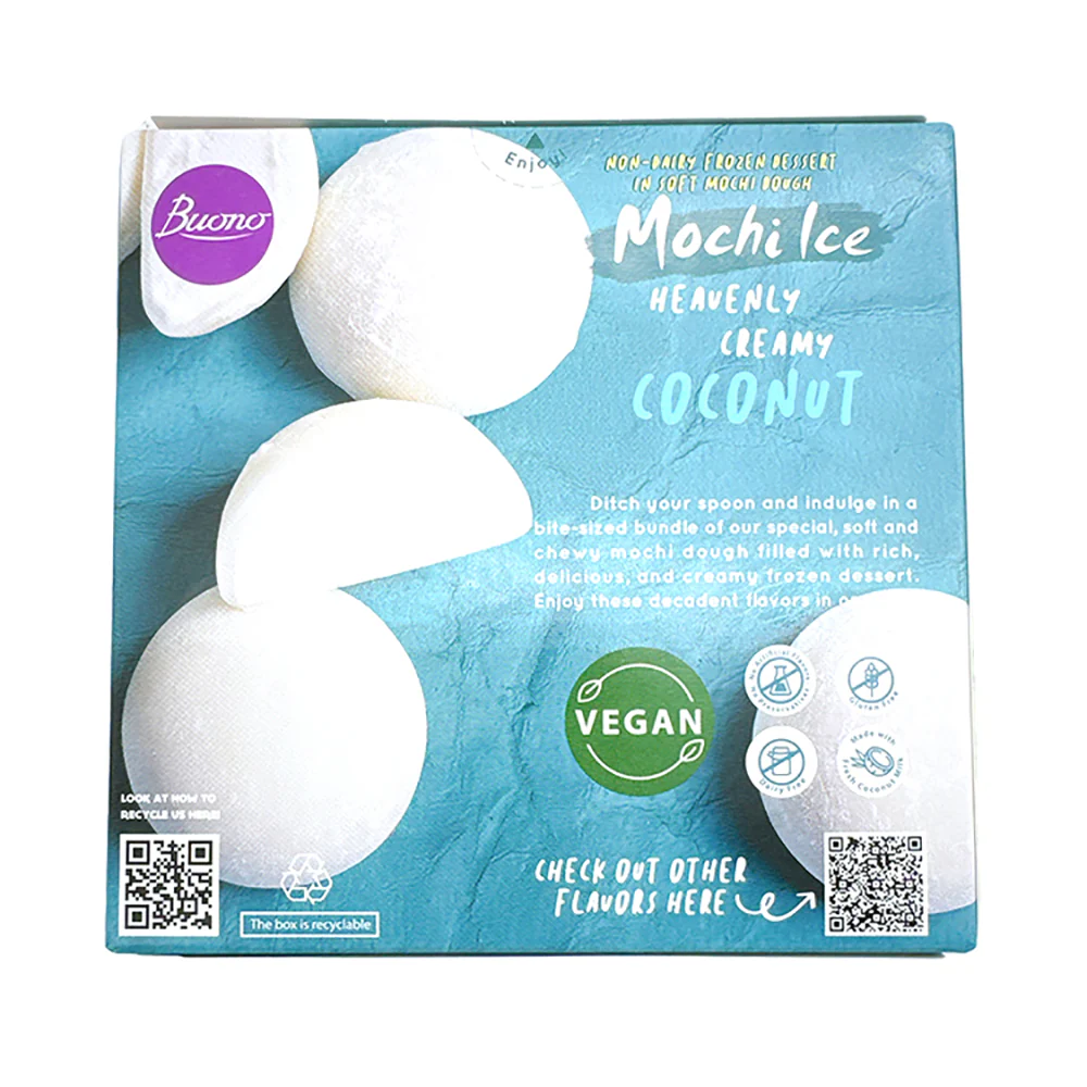 Buono Mochi Ice Cream Coconut Flavor 6pcs 156g - Image 5