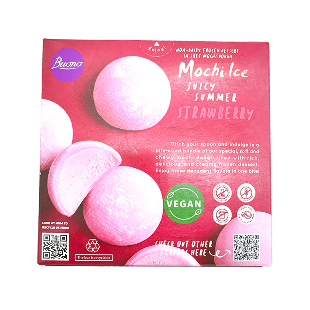 Buono Mochi Ice Cream Strawberry Flavor 6pcs 156g - Image 4