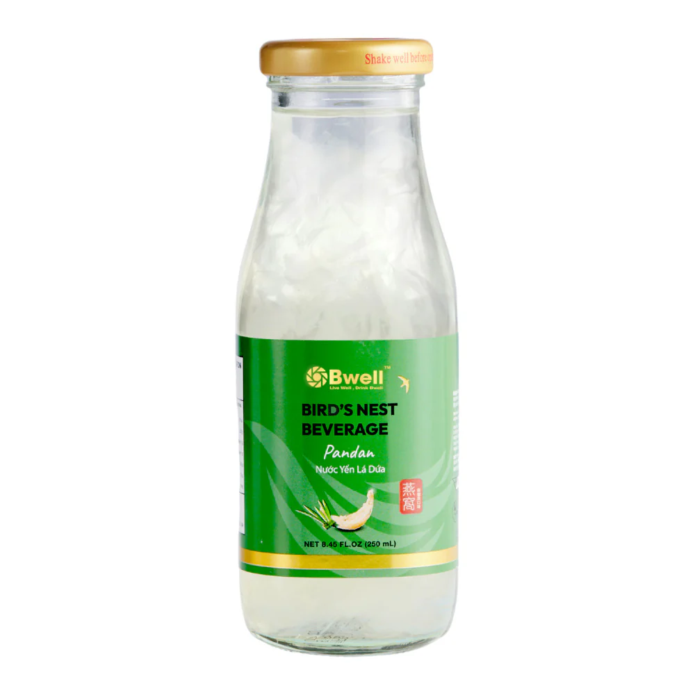 Bwell 100% Natural Thai Bird's Nest Beverage – Pandan Flavour 250ml