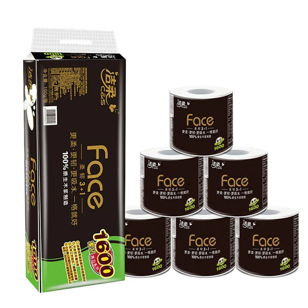 C&S Black Face Toilet Paper Rolls - 160g x 10 Rolls - Image 2