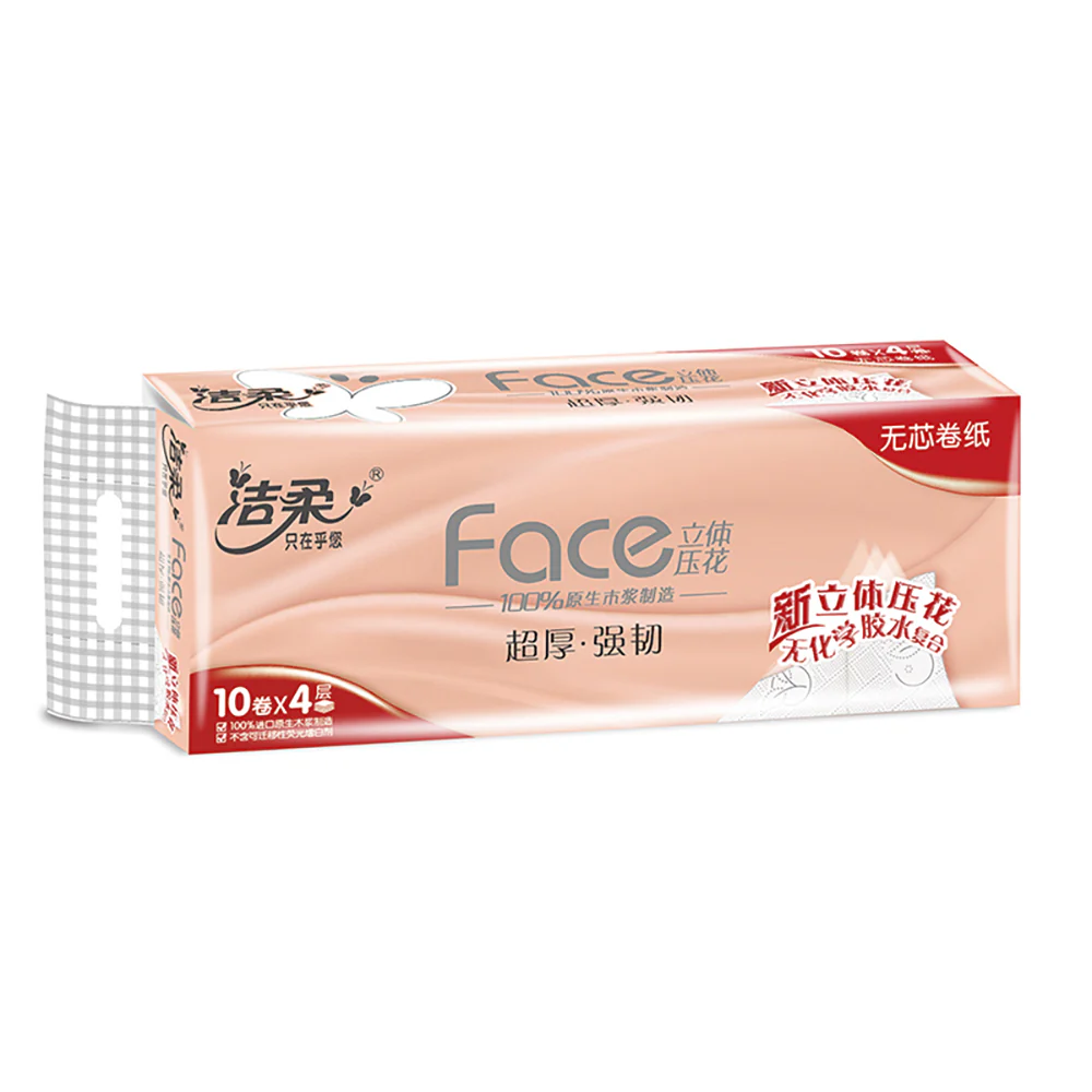 C&S Face4D Coreless Embossed Toilet Paper - 70g x 10 Rolls - Image 2
