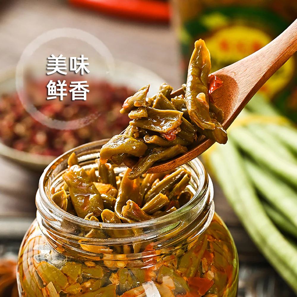 Caihuaxiang Stir-Fried Pickled Long Beans - 330g - Image 2