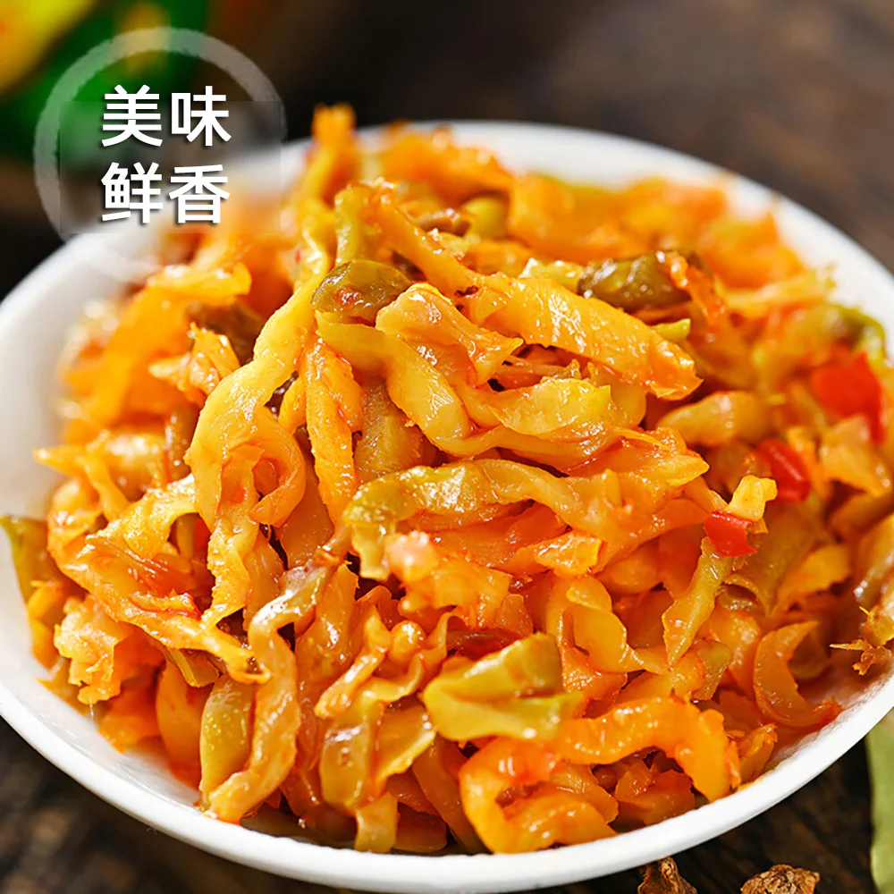 Caihuaxiang Stir-Fried Pickled Vegetables - Traditional Spicy, 330g - Image 4