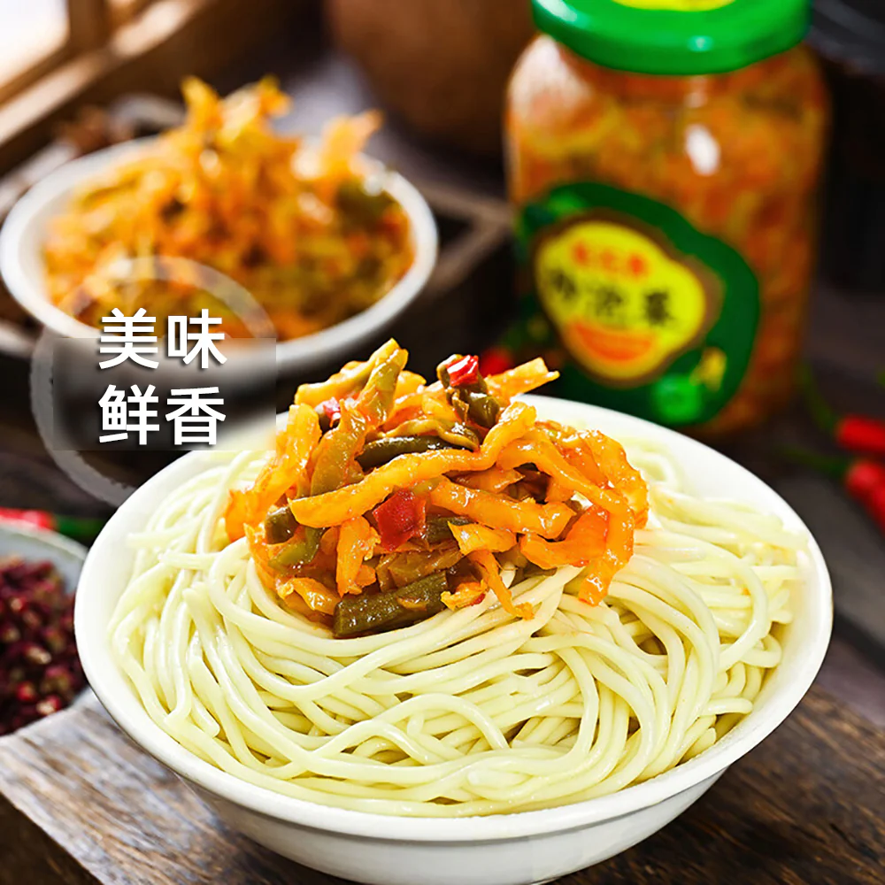 Caihuaxiang Stir-Fried Pickled Vegetables - Traditional Spicy, 330g - Image 5