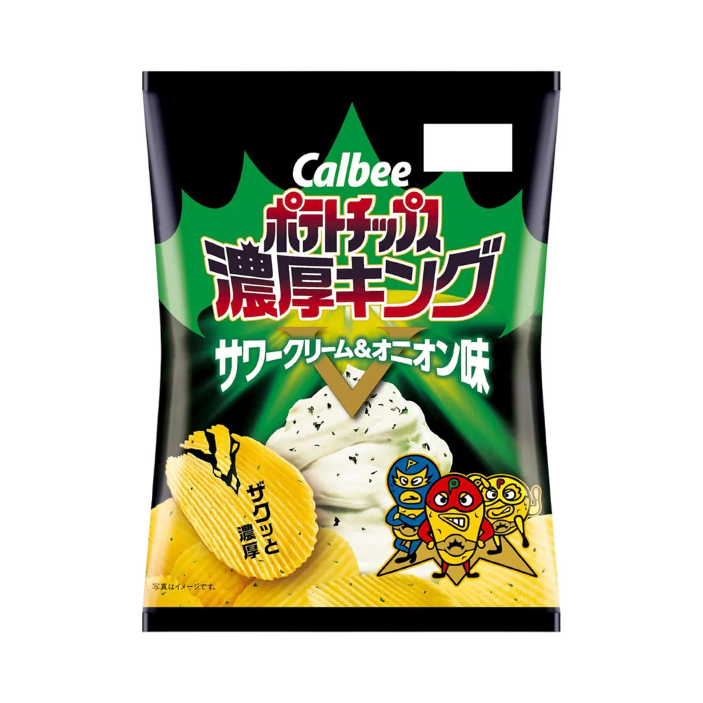 Calbee Thick‑Cut Potato Chips – Sour Cream & Onion 55g