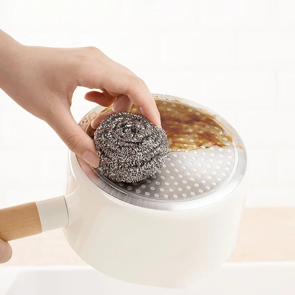 Camellia Brand Metal Steel Wool Scrubbers, Pack of 6