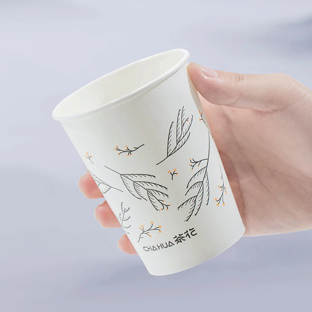 Camellia Medium Size Wax-Free Coated Paper Cups 225ml, Pack of 40 - Image 4