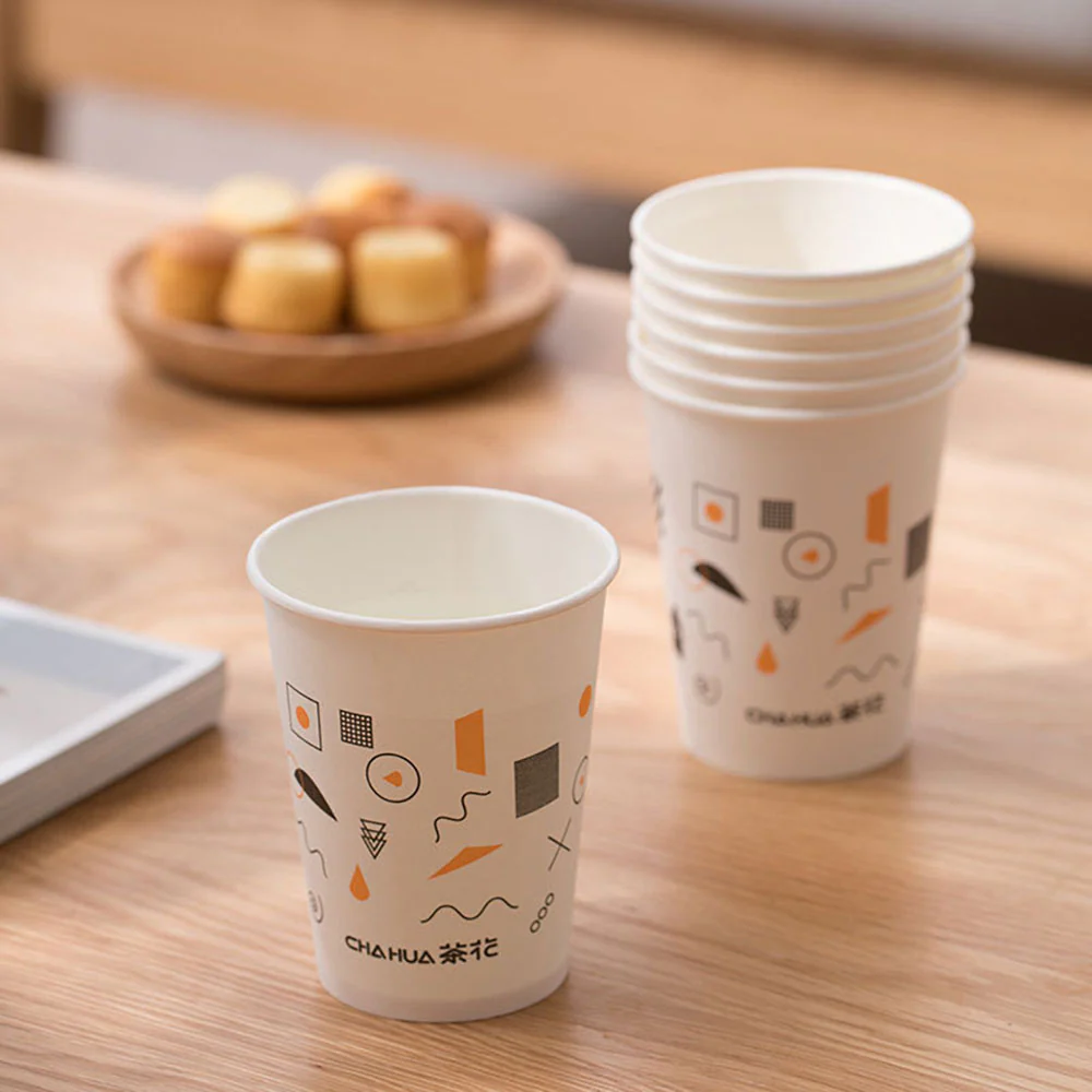 Camellia Medium Size Wax-Free Coated Paper Cups 225ml, Pack of 50 - Image 4