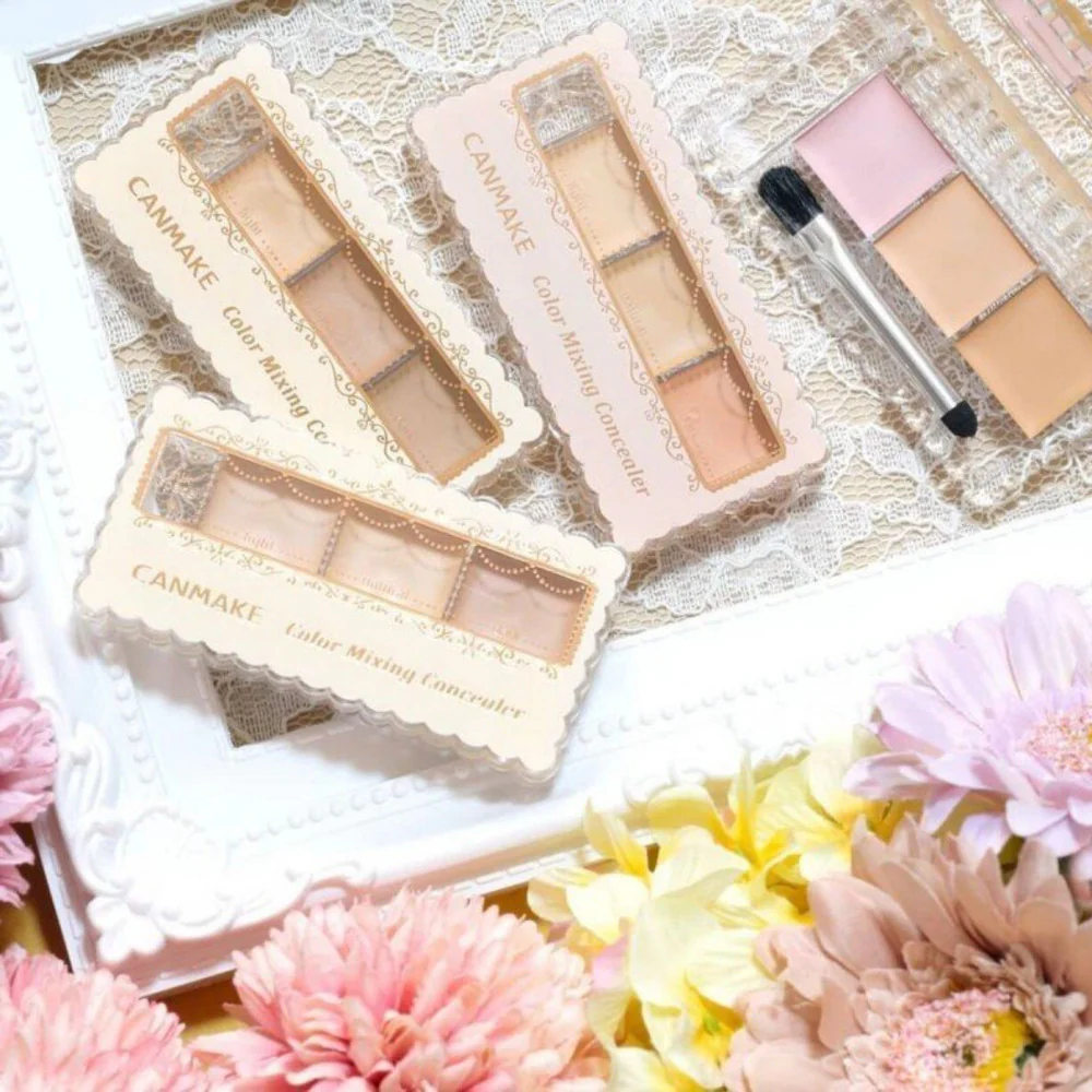CANMAKE Color Mixing Concealer SPF50+ PA++++ – 3-Colour Palette (Assorted Shades) - Image 2