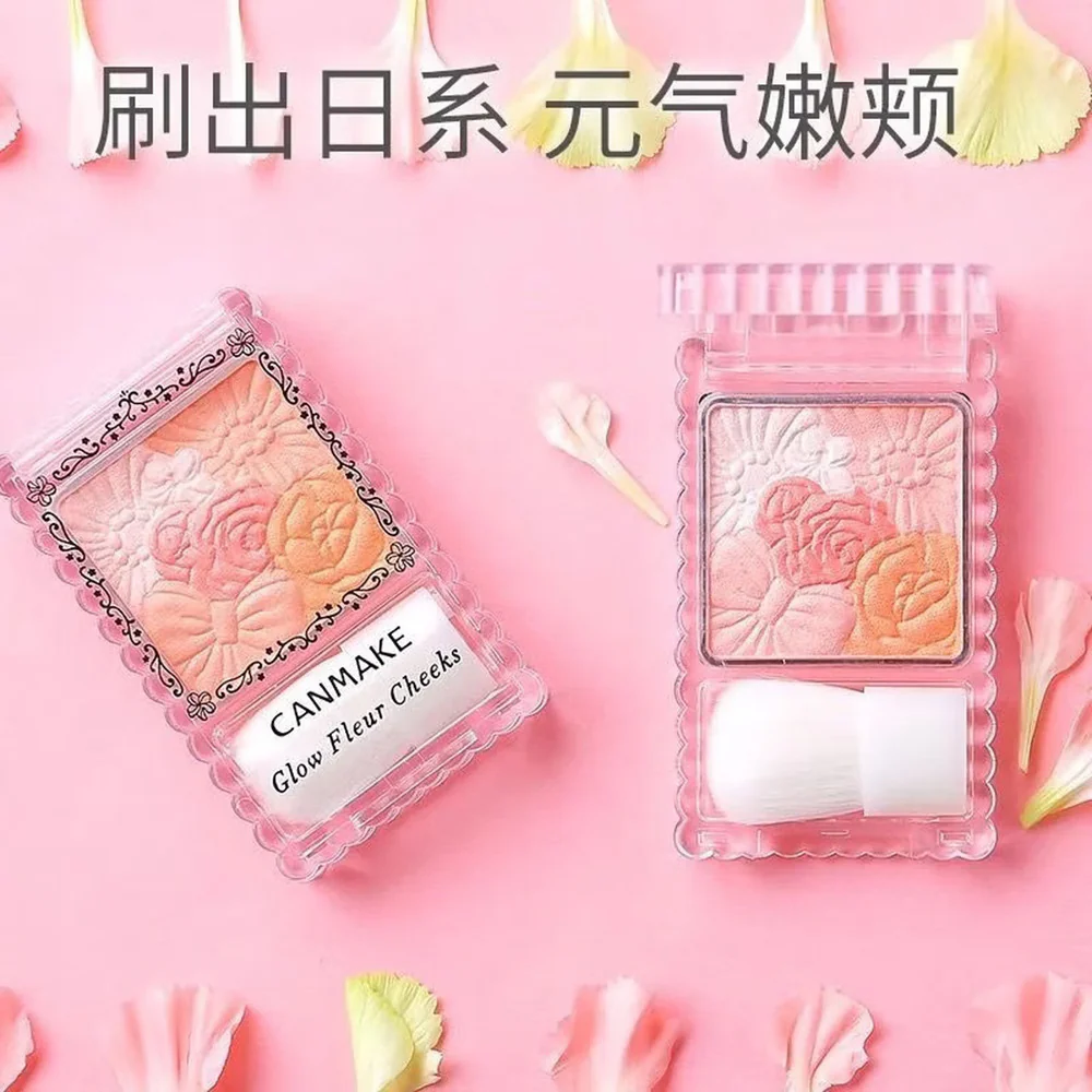 Canmake Glow Fleur Cheeks Luminous 5-Colour Blush (Assorted Shades) - Image 3