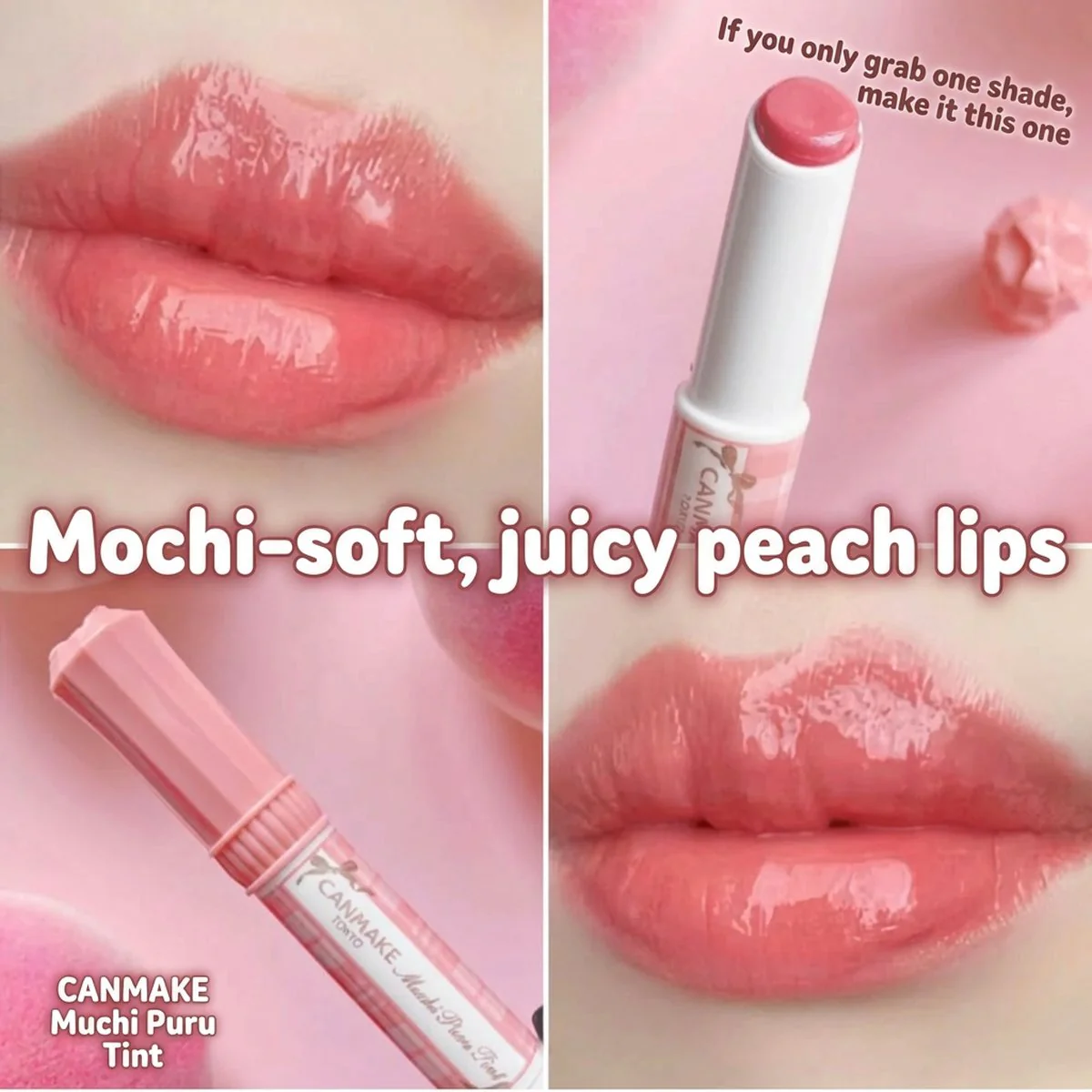 Canmake Mochi Plump Tint Lipstick – Multiple Shades Available