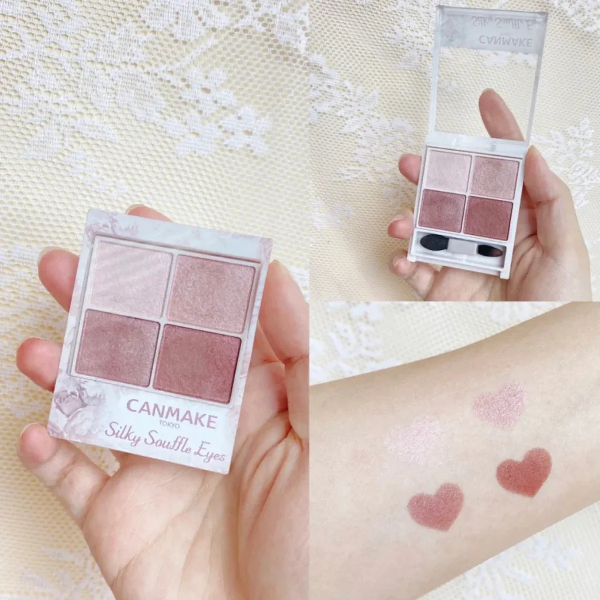 Canmake Silky Souffle Eyes 4-Colour Eyeshadow Palette (Assorted Shades) - Image 3