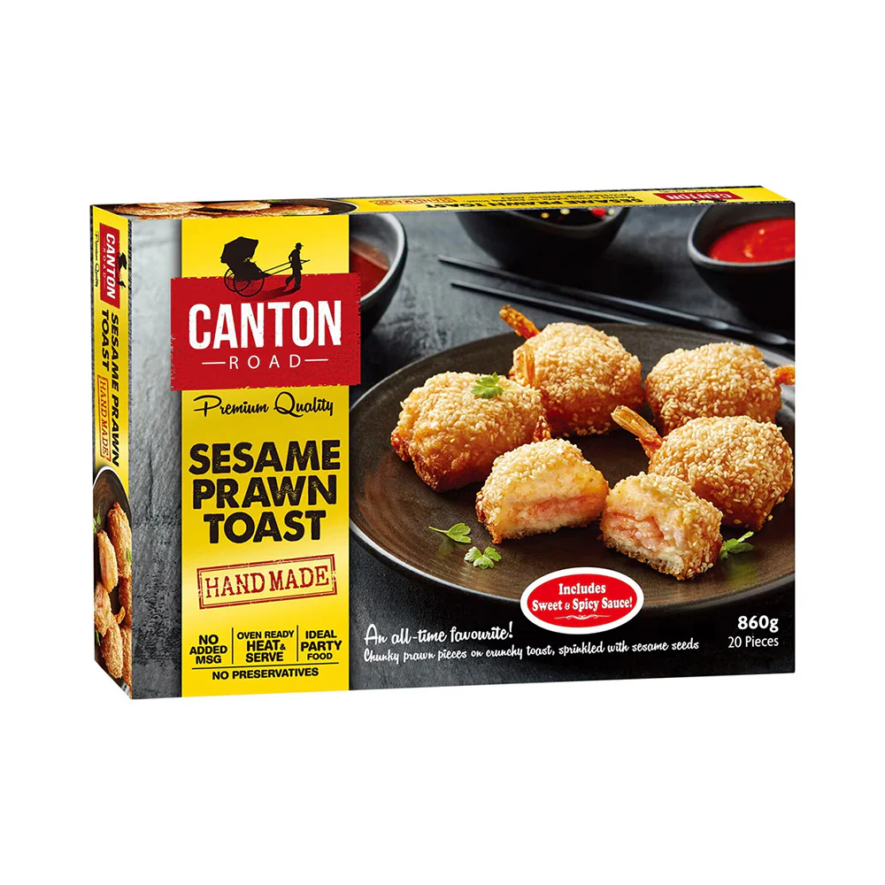 Canton Road Frozen Sesame Prawn Toast - 20 Pieces, 860g