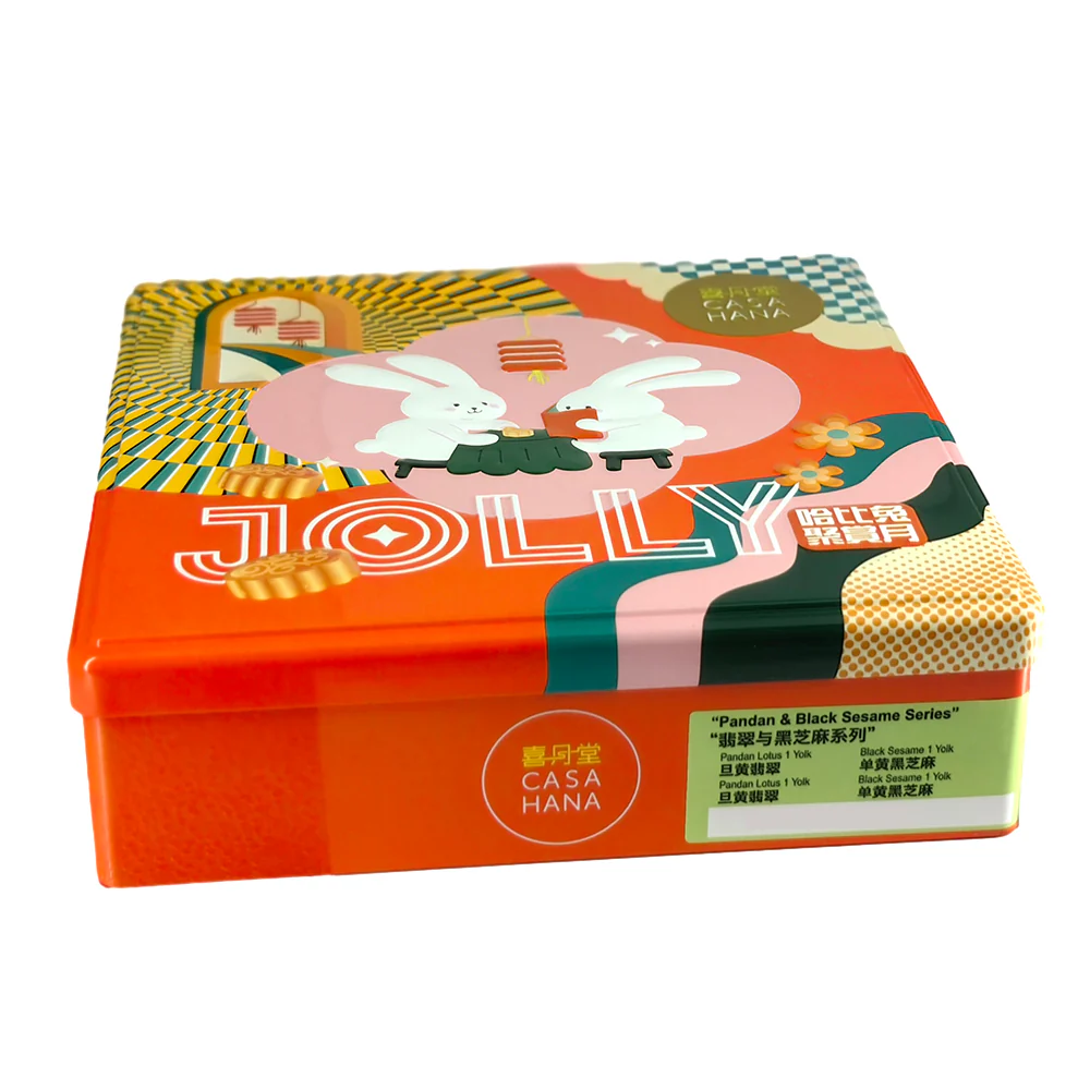 Casa Hana Pandan & Black Sesame Mooncake Gift Box - 4 Pieces, 680g - Image 2