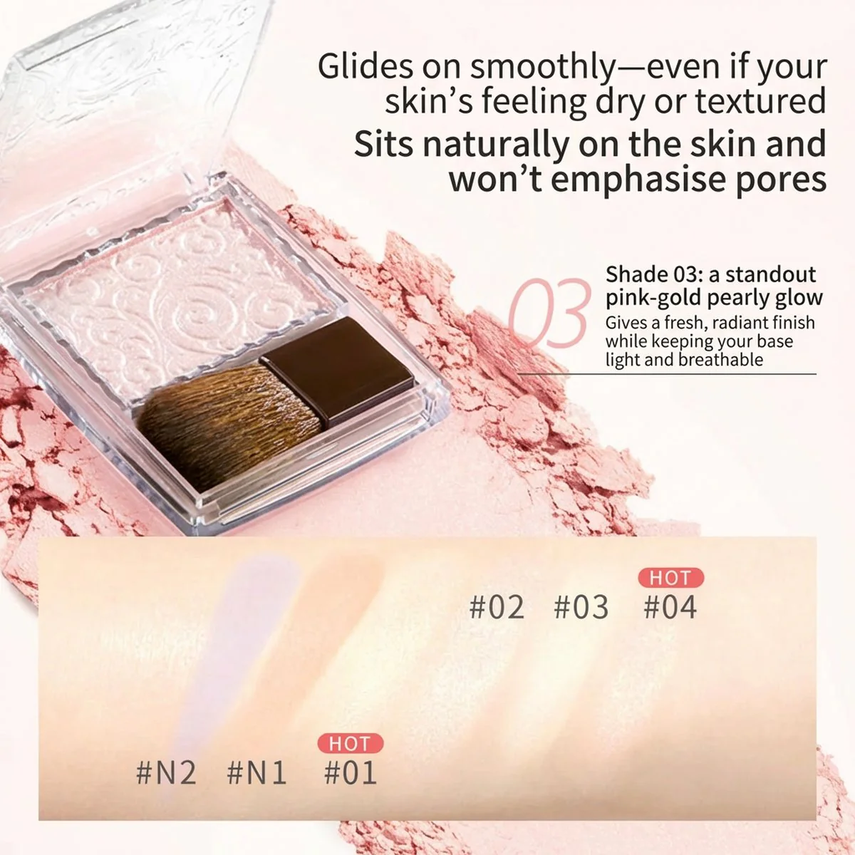 CEZANNE Pearl Glow Highlight – Luminous Powder Highlighter (Assorted Shades) - Image 2
