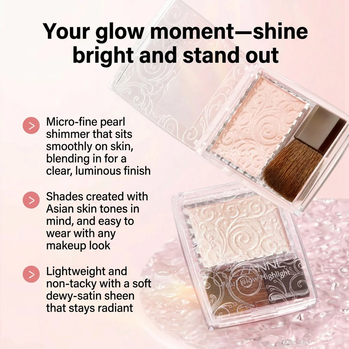 CEZANNE Pearl Glow Highlight – Luminous Powder Highlighter (Assorted Shades) - Image 4