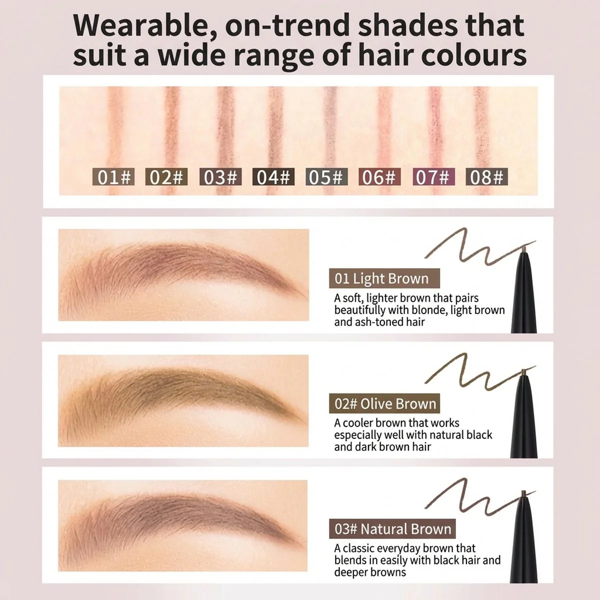 CEZANNE Super Slim Eyebrow Pencil 0.02g – Multiple Shades - Image 2