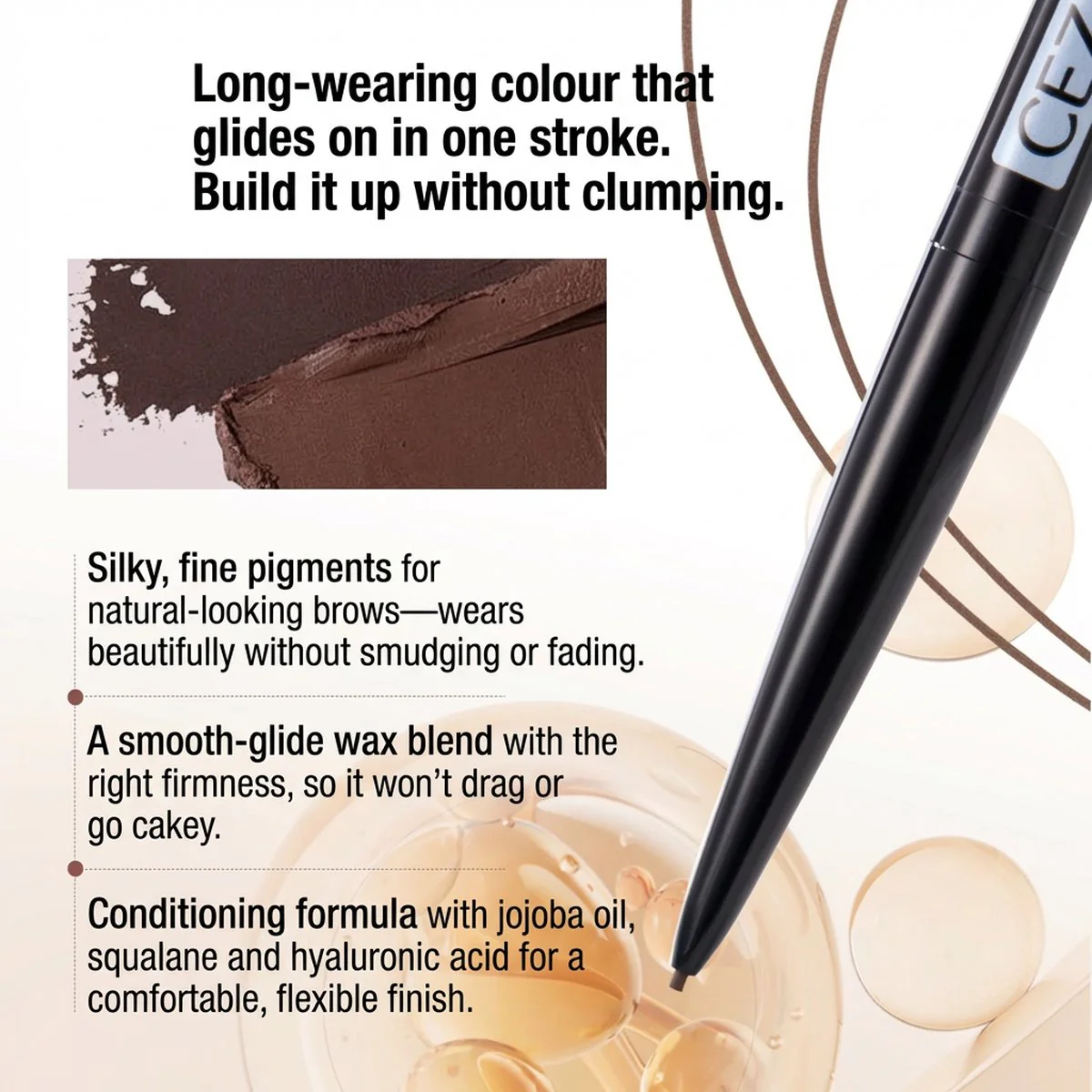 CEZANNE Super Slim Eyebrow Pencil 0.02g – Ultra-Fine 0.9mm Tip (Multiple Shades) - Image 4