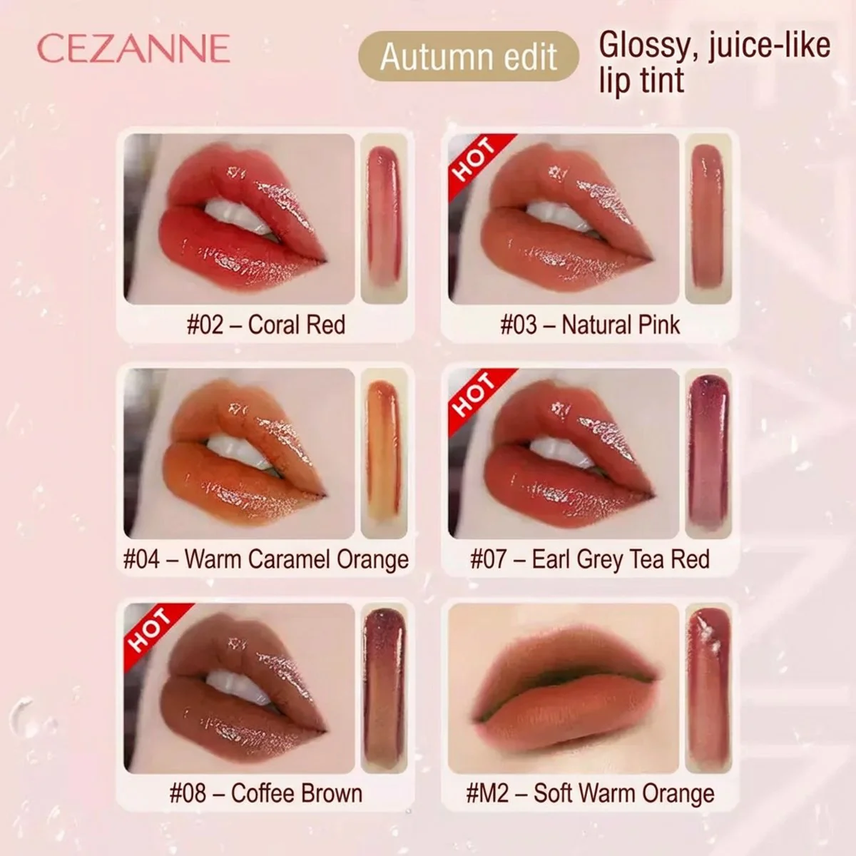 Cezanne Watery Tint Lip Gloss – Multiple Shades - Image 2