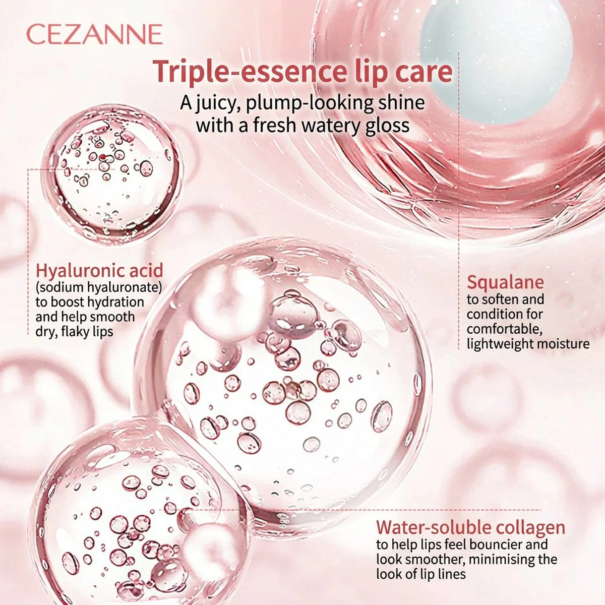 CEZANNE Watery Tint Lip Gloss – Multiple Shades Available - Image 3