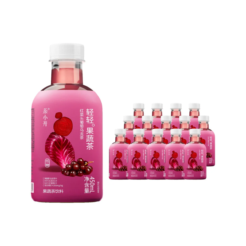 Cha Xiaokai Beetroot & Grape Oolong Fruit Tea Drink 450ml x 15