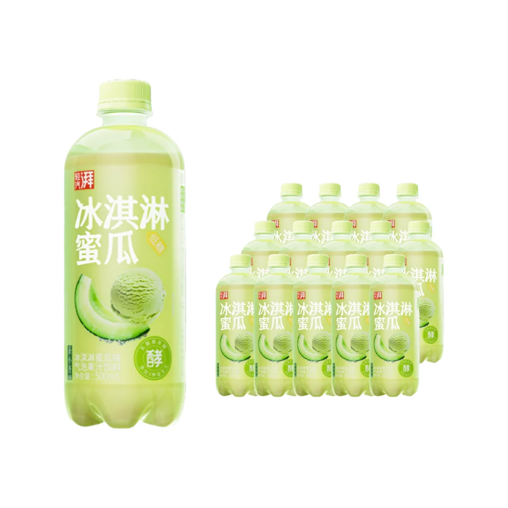 Cha Xiaokai Ice Cream Melon Sparkling Juice Drink 500ml x 15