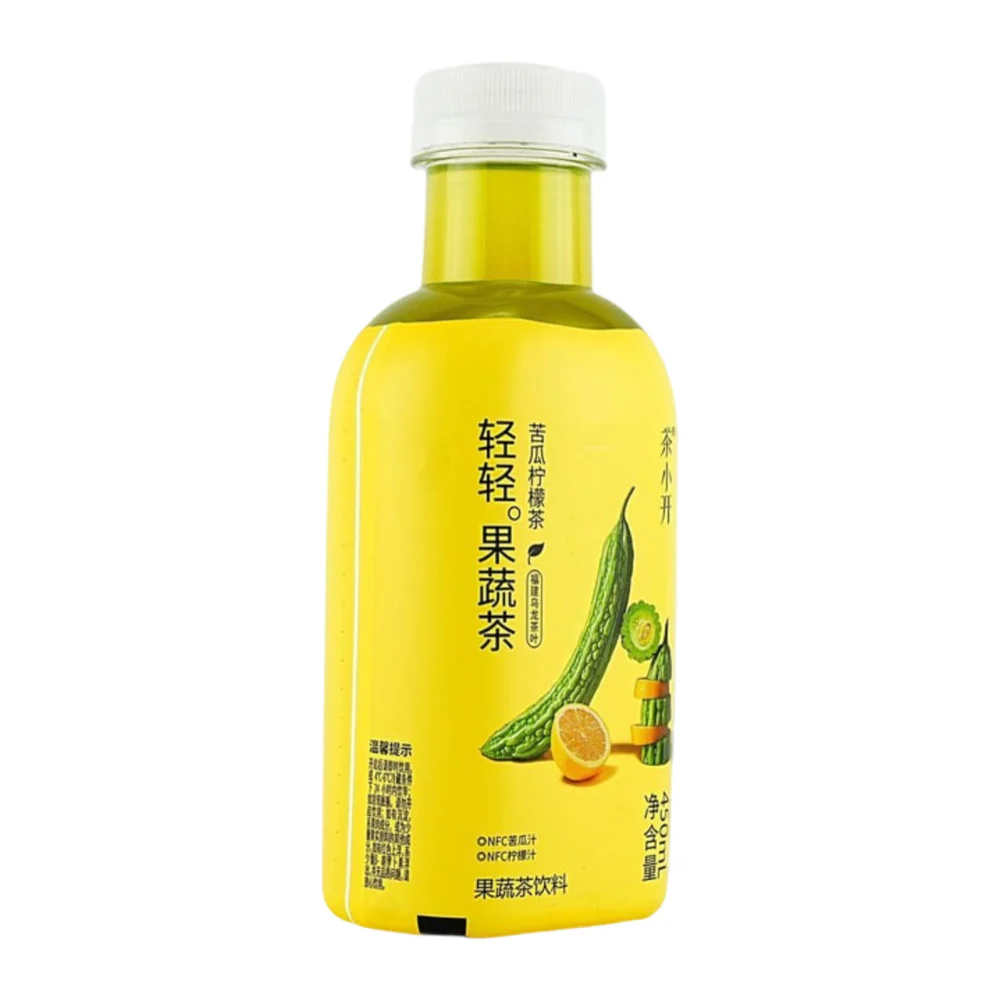 Cha Xiaokai Light Fruit & Vegetable Tea – Bitter Melon Lemon 450ml x 15 Bottles (Carton) - Image 2