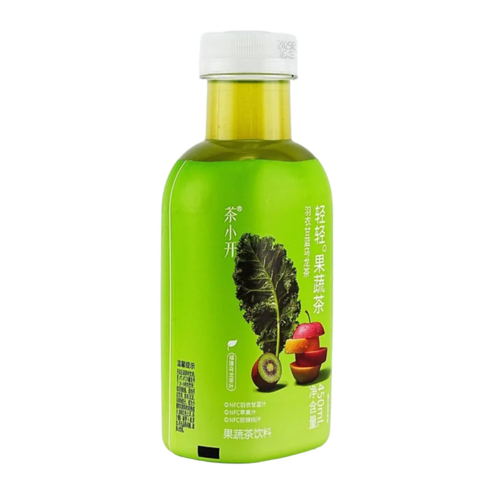 Cha Xiaokai Light Fruit & Vegetable Tea – Kale Oolong 450ml x 15 Bottles - Image 2