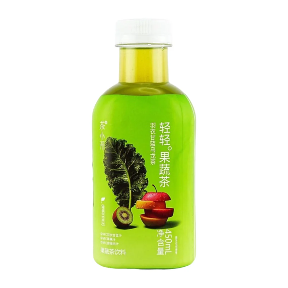 Cha Xiaokai Light Fruit & Vegetable Tea – Kale Oolong 450ml x 15 Bottles - Image 3