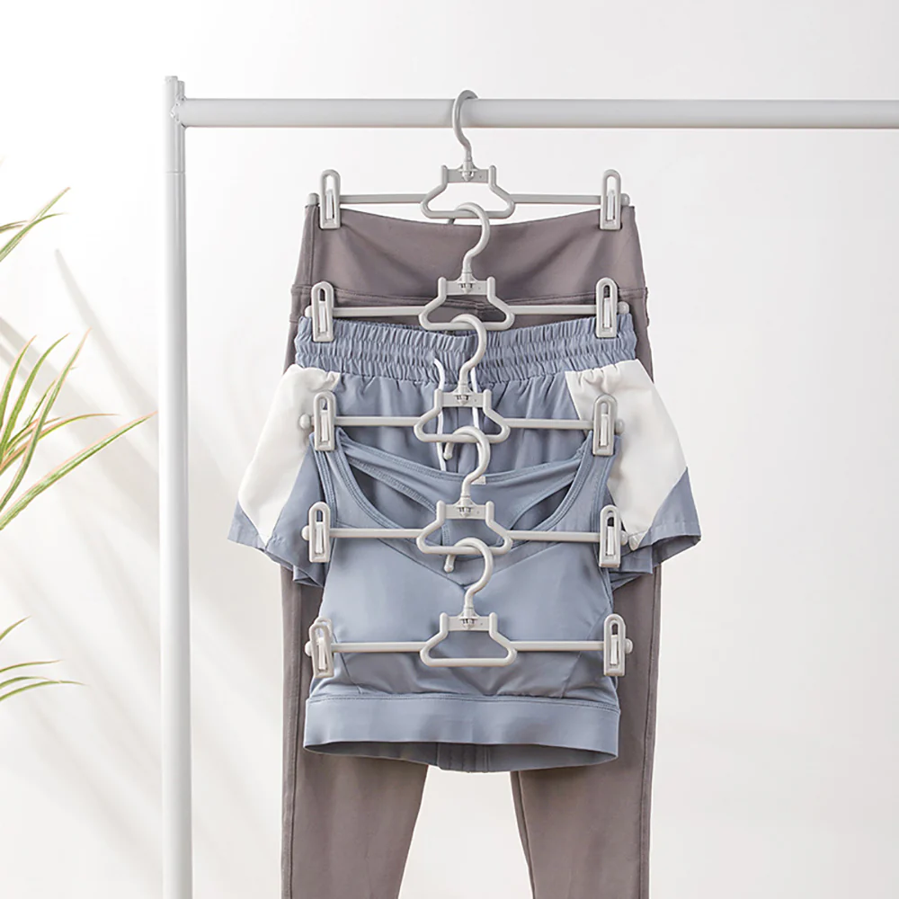 Chahua Adjustable Clip Pants Hangers - Pack of 5 - Image 2
