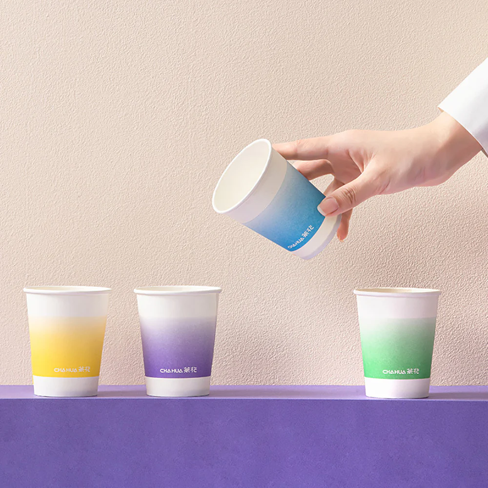 Chahua Colorful Paper Cups - 218ml, Pack of 80 - Image 4