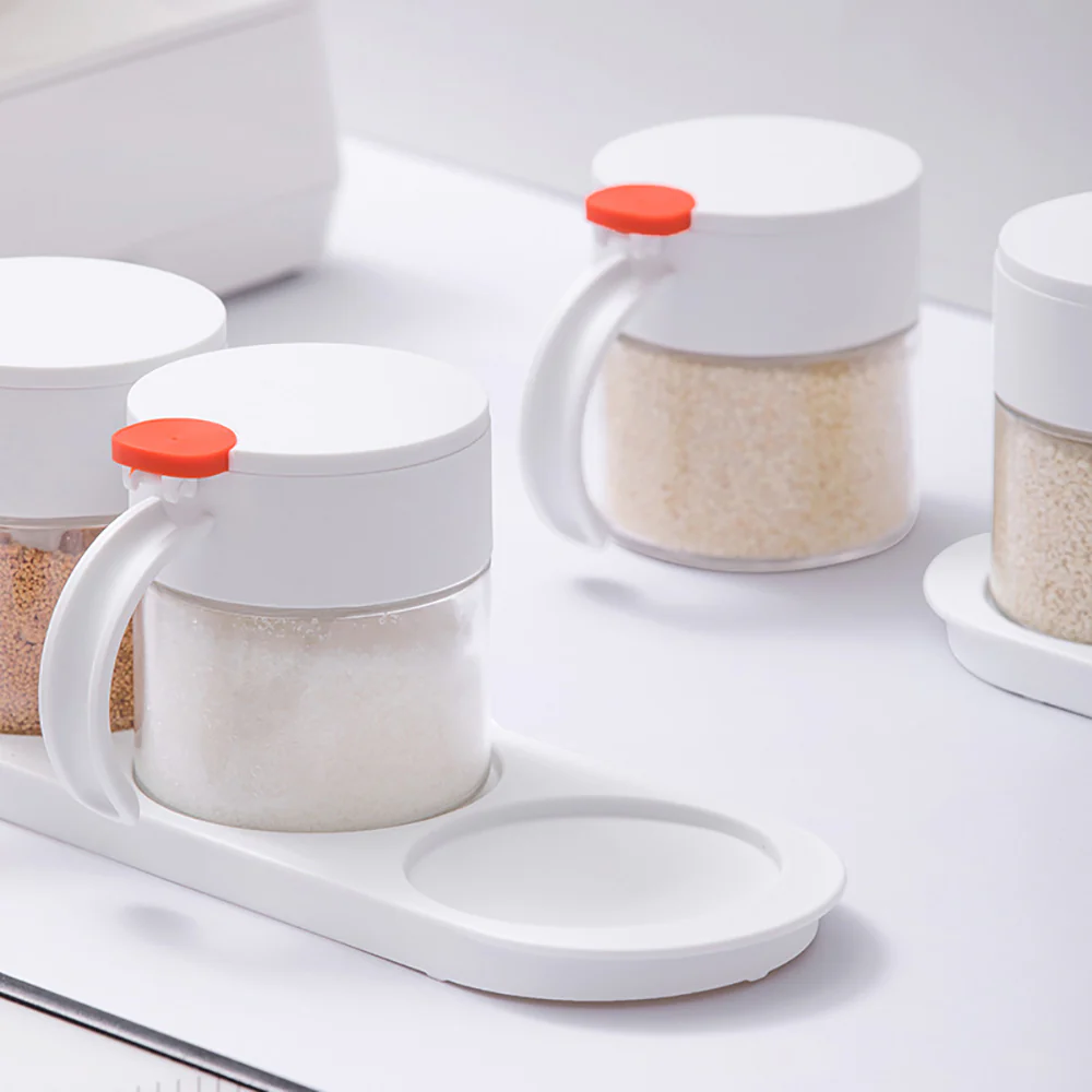 Chahua Round Dot Glass Spice Jars - Set of 3 - Image 3