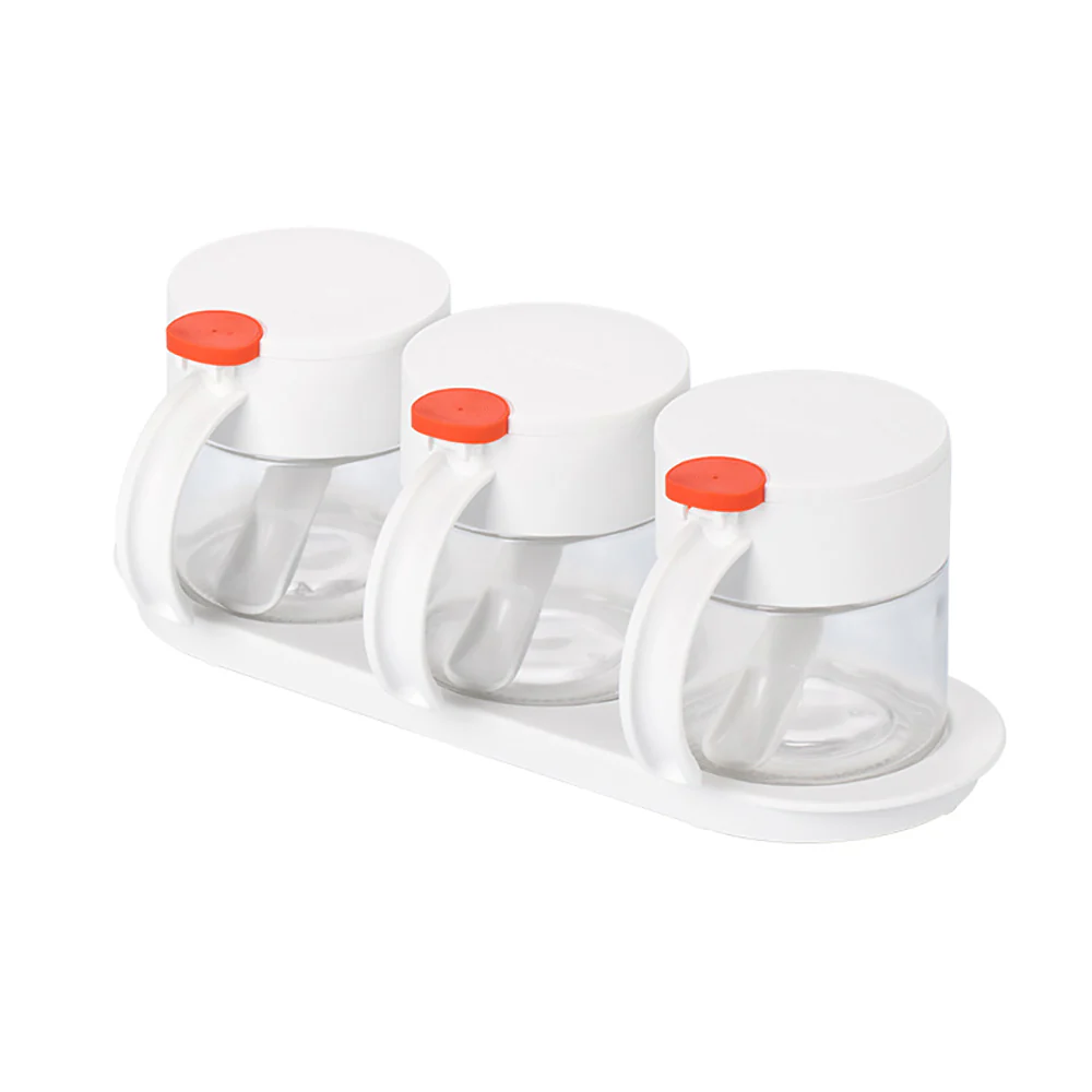 Chahua Round Dot Glass Spice Jars - Set of 3 - Image 4