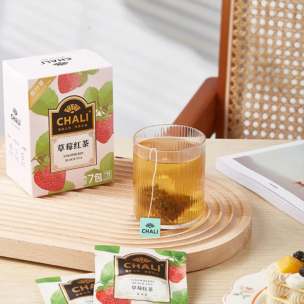 Chali Strawberry Black Tea - 7 Tea Bags - Image 3