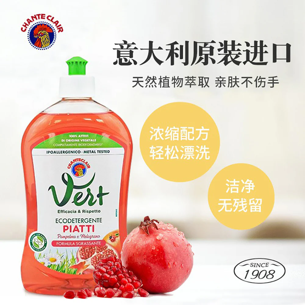 ChanteClair Vert Pomegranate Concentrated Dishwashing Liquid - 500ml - Image 2