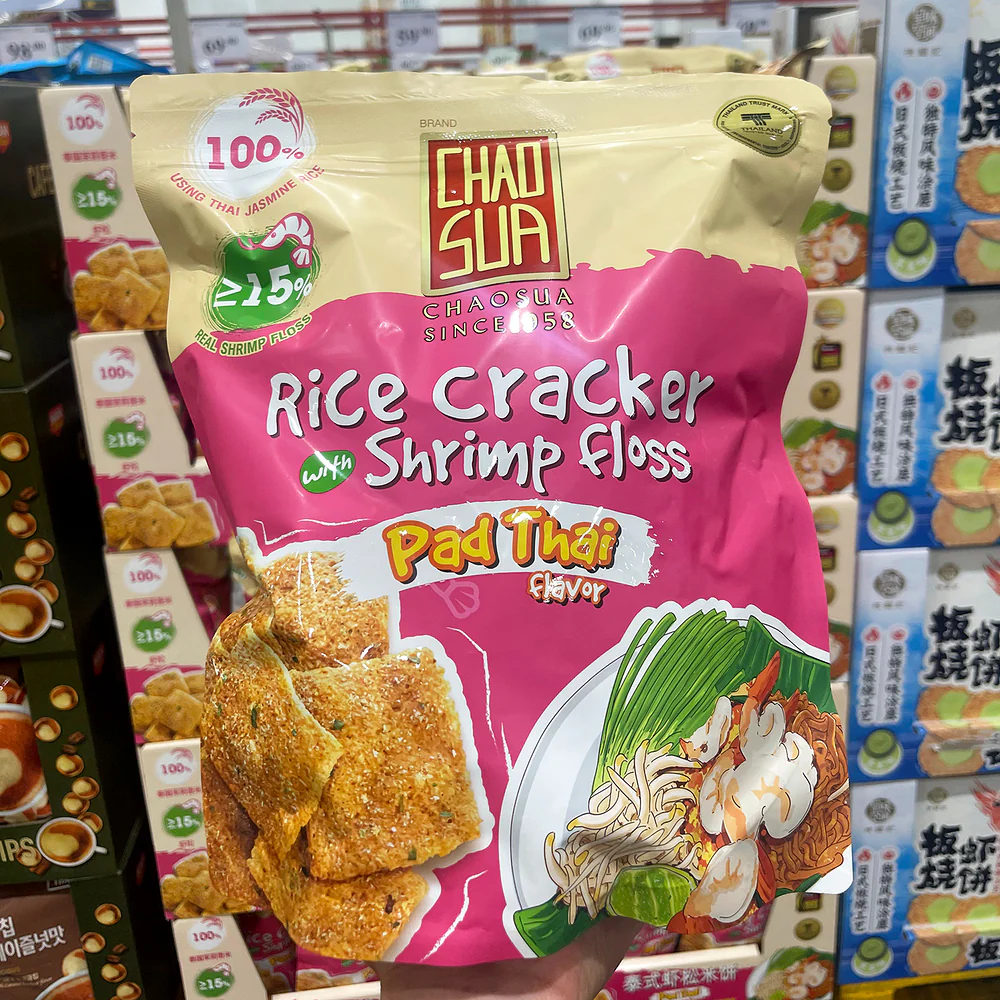 Chaosua Rice Cracker with Shrimp Floss Pad Thai Flavor 280g – Limited Import - Image 3