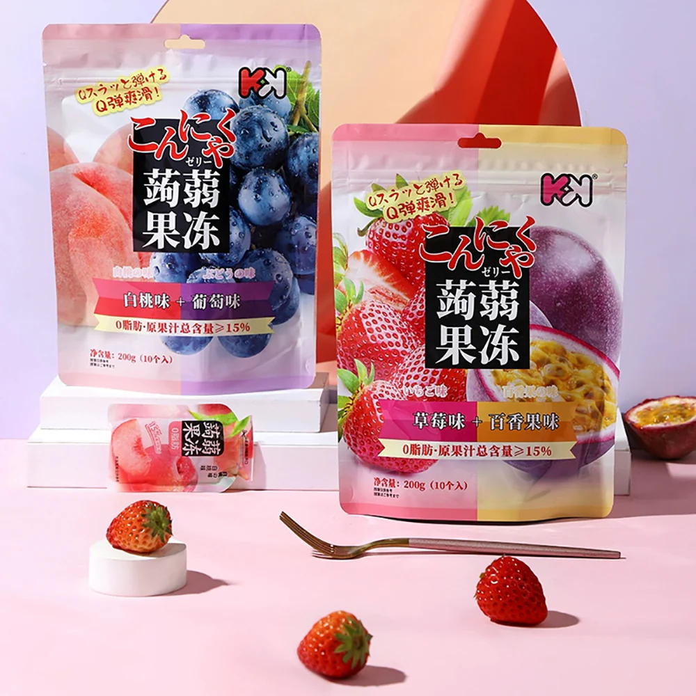 ChaoYouWei Konjac Jelly Strawberry and Passion Fruit Mix - 200g - Image 2