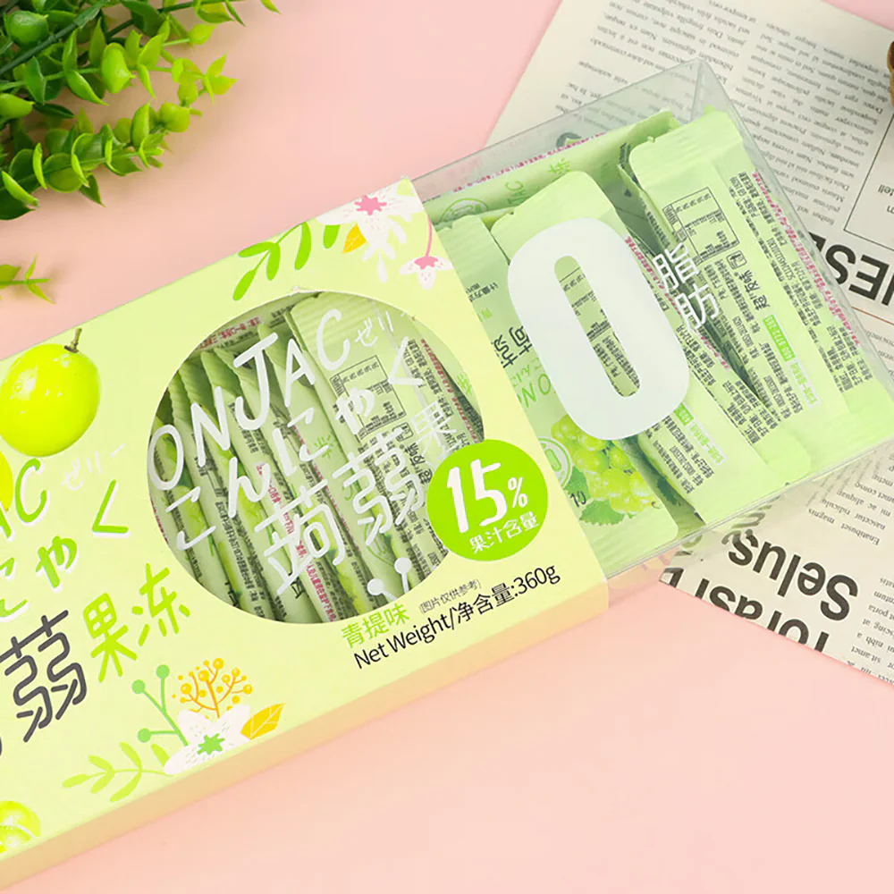 ChaoYouWei Konjac Jelly, Zero Fat, Green Grape Flavour, 360g - Image 3