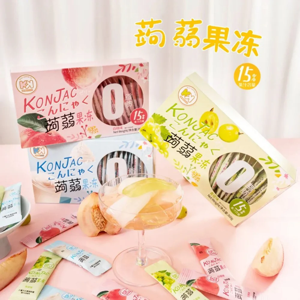 Chaoyouwei Konjac Jelly, Zero Fat, White Peach Flavour, 360g - Image 2